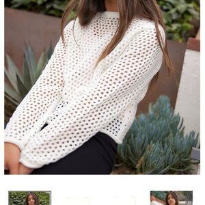 Tilly’s Full Tilt Open Weave Pullover Girl’s Sweater Top Size XS. (7/8)